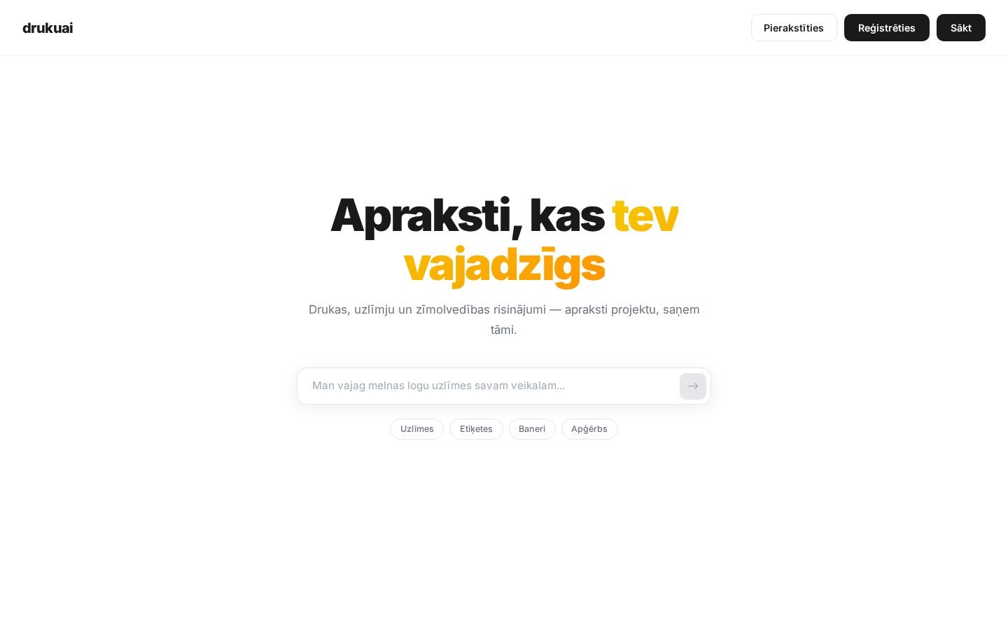 Drukuai mājaslapas priekšskatījums