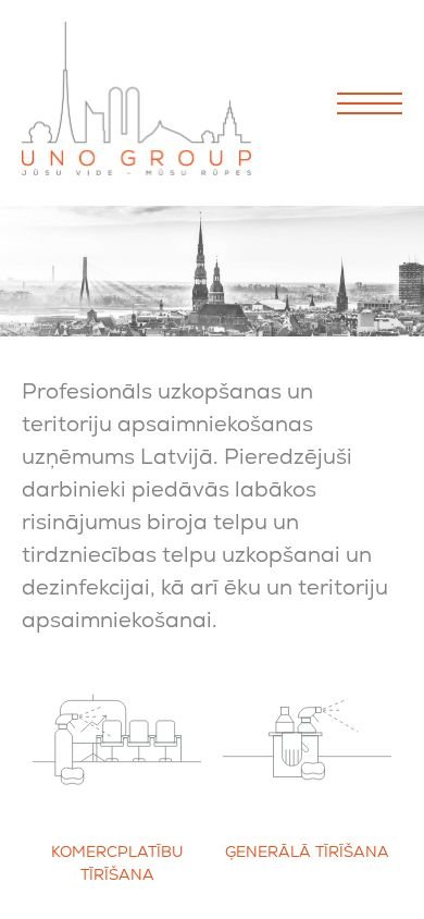 Uno Group mobilā versija