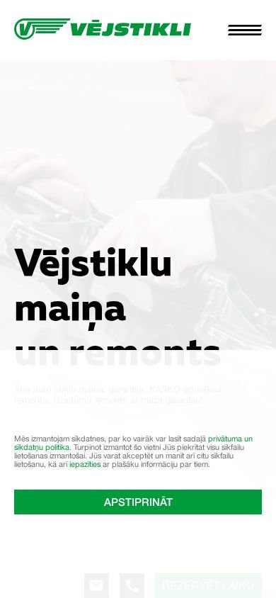 Vējstikli mobilā versija